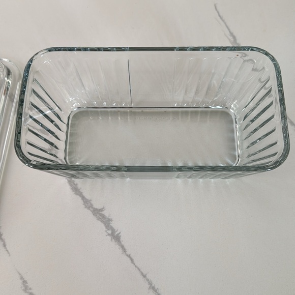 Vtg ANCHOR HOCKING Ribbed Glass Dish - Picture 6 of 12